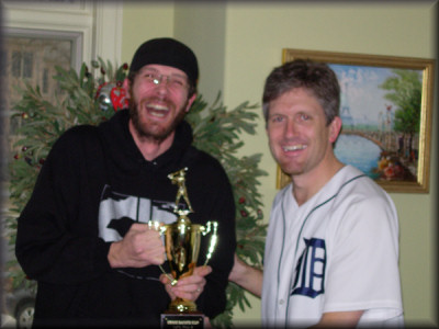 Golem presented the Ernie Banks Cup by commish Krieger