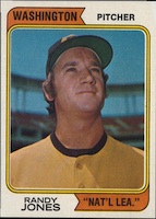 1974 Randy Jones Washington card